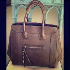 Dark Brown Purse with Silver Accents